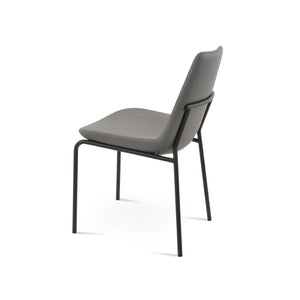 Soho Concept Eiffel Harris Armchair Dining Chair - Stylish Leatherette, Durable Comfort, 2-year Guarantee, 300 Lbs Capacity Black,Grey  Soho-concept-dining-chair-03230