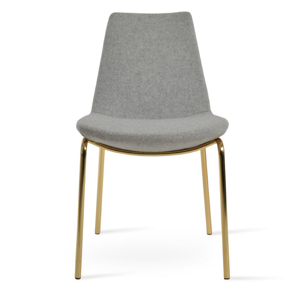 Soho Concept Eiffel Harris Armchair Dining Chair - Elegant Camira Blazer Wool, 10-year Guarantee, Dark Grey Fabric Gold,Silver  Soho-concept-dining-chair-03241