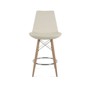 Soho Concept Eiffel Barstools & Counterstools - Stylish Leatherette, Memory Swivel, 2-year Guarantee, Black Finish Cream  Soho-concept-dining-chair-08032