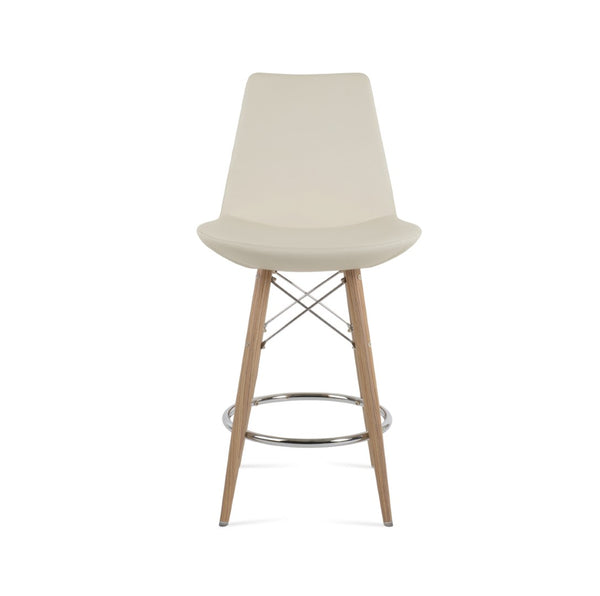 Soho Concept Eiffel Barstools & Counterstools - Stylish Leatherette, Memory Swivel, 2-year Guarantee, Black Finish Cream  Soho-concept-dining-chair-08032