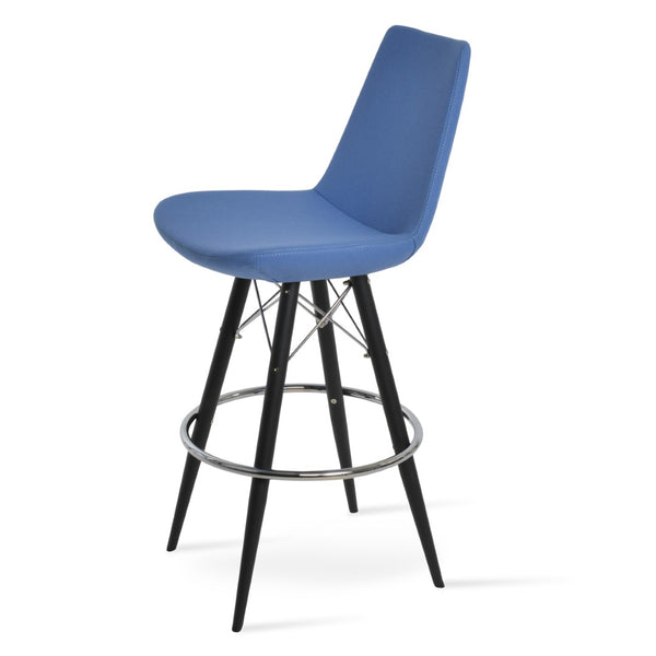 Soho Concept Eiffel Mw Barstools & Counterstools - Premium Camira Blazer Wool, 10-year Guarantee, Swivel Comfort Black  Soho-concept-dining-chair-08030