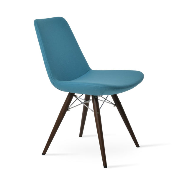 Soho Concept Eiffel Mw Dining Chair - Stylish Camira Blazer Wool, Walnut Finish, 10-year Guarantee, Durable Design Walnut,Turquoise  Soho-concept-dining-chair-03273