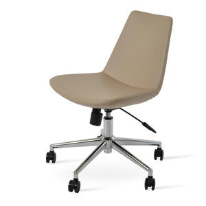 Soho Concept Eiffel Office Chair - Premium Boucle, Velvet & Nubuck Fabrics, Adjustable Height, 10-year Warranty! Chrome  Soho-concept-dining-chair-11769
