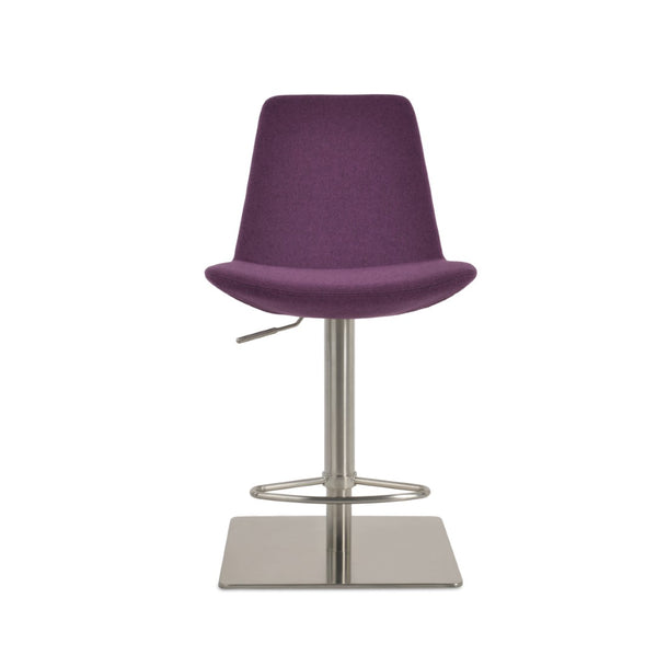 Soho Concept Eiffel Adjustable Piston Barstools In Premium Camira Wool Fabric – 10-year Guarantee, Stylish & Durable New Deep Maroon  Soho-concept-dining-chair-08036