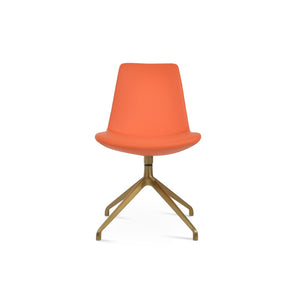 Soho Concept Eiffel Spider Swivel Chair - Stylish Leatherette Dining Chair With 2-year Guarantee & Comfort Design Brass,Orange  Soho-concept-dining-chair-03432