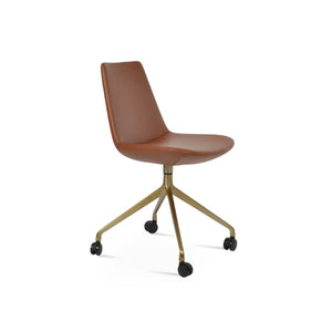 Soho Concept Eiffel Spider Swivel Chair – Stylish Dining & Office Seating In Boucle, Velvet, Nubuck Fabrics, 10-year Guarantee! Brass  Soho-concept-dining-chair-03433