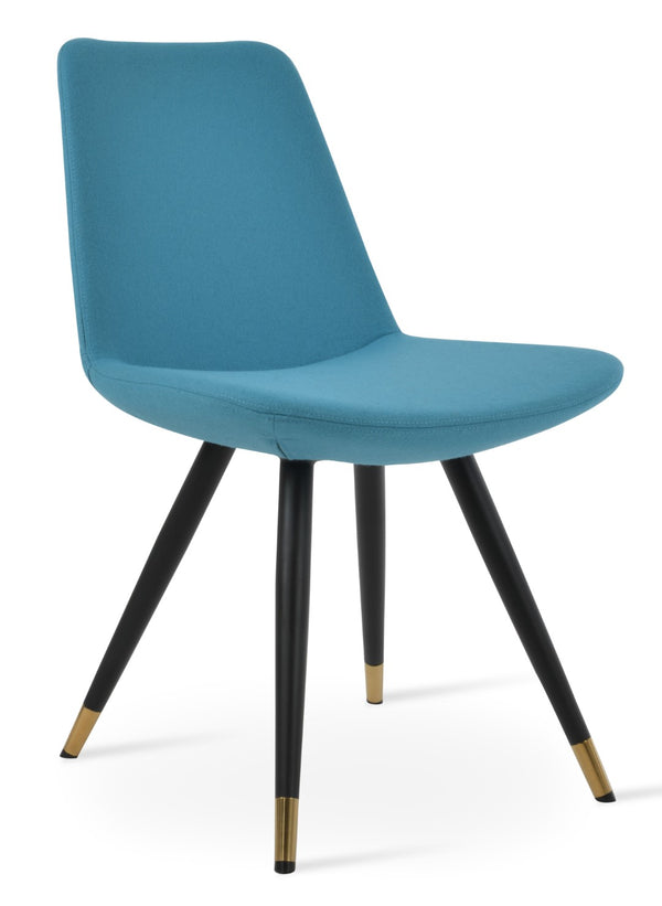 Soho Concept Eiffel Star Dining Armchair - Elegant Wool Upholstery, Durable Steel Base, 10-year Guarantee, Black & Gold Black,Gold,Brass,Turquoise  Soho-concept-dining-chair-03466