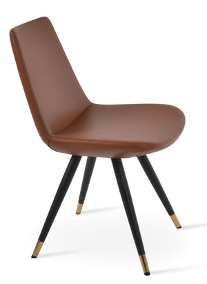 Soho Concept Eiffel Star Dining Armchair - Stylish Ppm-s Leatherette Chair With Adjustable Height & 5-year Guarantee Black,Gold,Brass  Soho-concept-dining-chair-03469