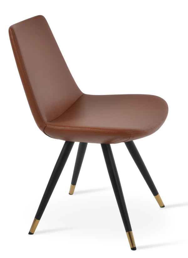 Soho Concept Eiffel Star Dining Armchair - Stylish Ppm-s Leatherette Chair With Adjustable Height & 5-year Guarantee Black,Gold,Brass  Soho-concept-dining-chair-03469