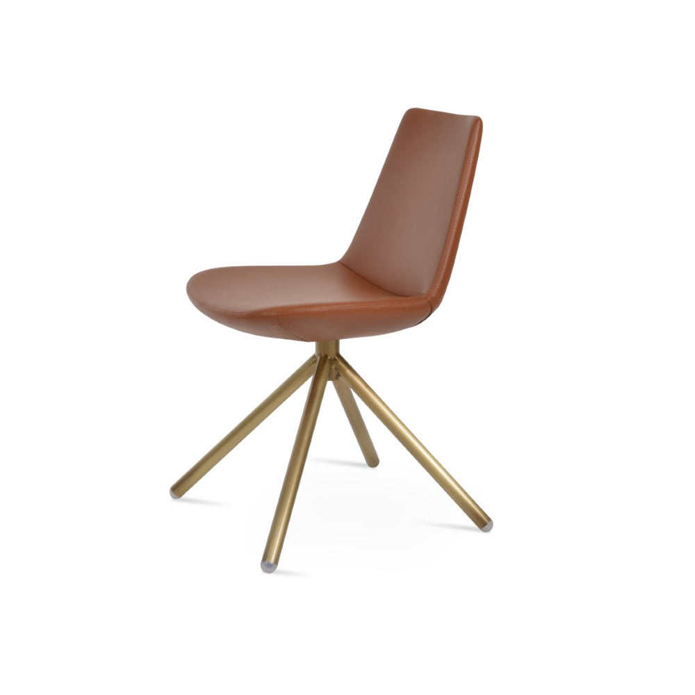 Soho Concept Eiffel Stick Swivel Chair - Stylish Dining Seating With 5-year Guarantee & Multiple Finishes Available Brass  Soho-concept-dining-chair-03483