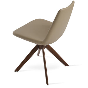 Soho Concept Eiffel Sword Swivel Dining Chair – Stylish, Durable, 5-year Guarantee, Walnut Finish, Perfect For Dining Walnut  Soho-concept-dining-chair-03516