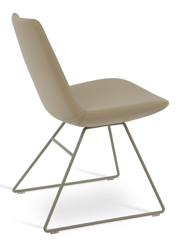 Soho Concept Eiffel Wire Chair - Luxe Upholstered Dining Chair In Boucle, Velvet & Nubuck With 10-year Guarantee Wheat  Soho-concept-dining-chair-03585