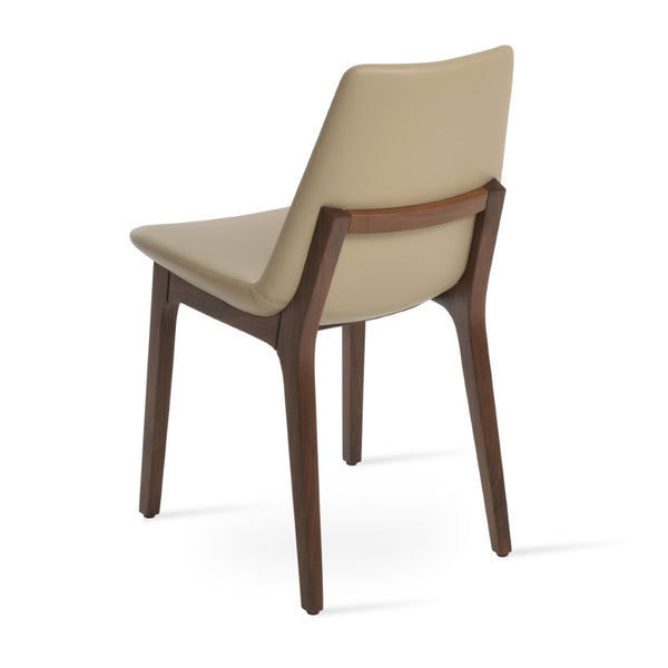 Soho Concept Eiffel Pyramid Swivel Dining Chair - Premium Leatherette, Solid Wood Base, 2-year Guarantee, Stylish Comfort Walnut  Soho-concept-dining-chair-02674