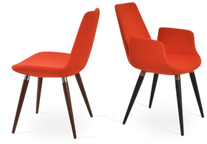 Soho Concept Eiffel Classy Chair - Stylish Dining Chair In Camira Blazer Wool, 10-year Guarantee, Made In Turkiye Orange  Soho-concept-dining-chair-03065