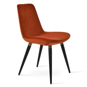 Soho Concept Eiffel Ana Chair - Stylish Dining Chair In Boucle, Velvet & Nubuck Fabrics With 10-year Guarantee! Black,Gold,Orange  Soho-concept-dining-chair-02667