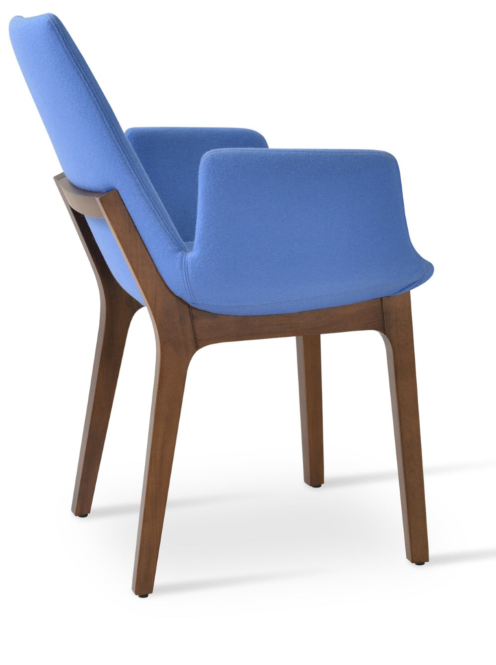 Soho Concept Eiffel Wood Armchair Dining Chair - Premium Camira Blazer Wool, 10-year Guarantee, Durable Design Walnut  Soho-concept-dining-chair-03673
