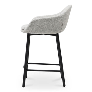Moe's Home Emily Counter Stool - Cozy Design With Sturdy Metal Legs, Perfect For Any Interior Style And Space Beige Upholstery, 100% Polyester,Steel Legs Ej-1046-34