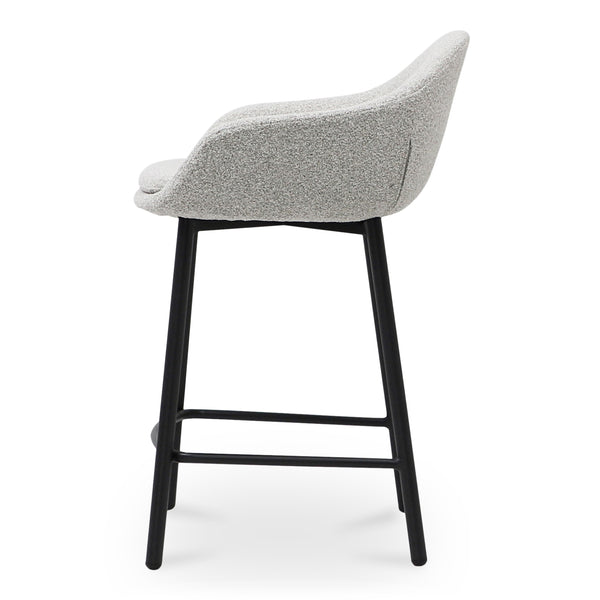 Moe's Home Emily Counter Stool - Cozy Design With Sturdy Metal Legs, Perfect For Any Interior Style And Space Beige Upholstery, 100% Polyester,Steel Legs Ej-1046-34