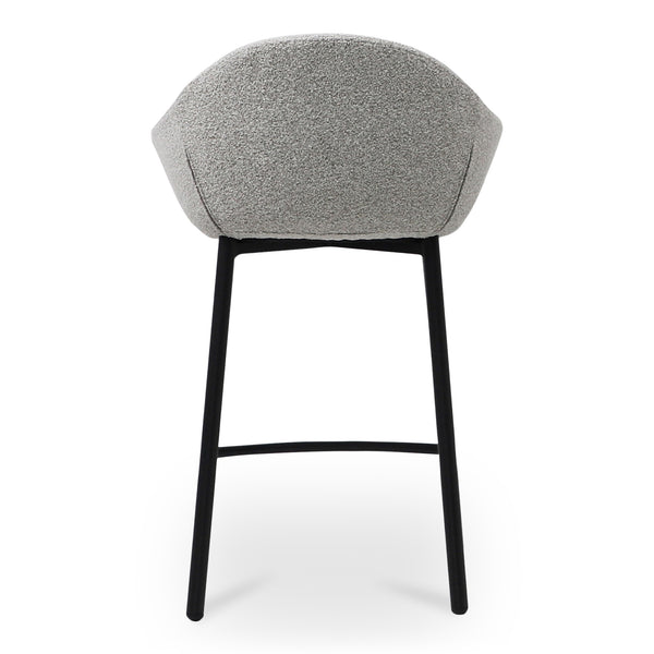 Moe's Home Emily Counter Stool - Cozy Design With Sturdy Metal Legs, Perfect For Any Interior Style And Space Beige Upholstery, 100% Polyester,Steel Legs Ej-1046-34