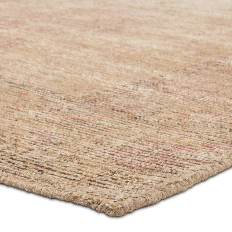 Jaipur Living Jaipur Kader Handmade Elaida Rug — Distressed Oriental Medallion, Jute-Cotton Blend, Soft Sheen 7'9"X9'9" RUG163237