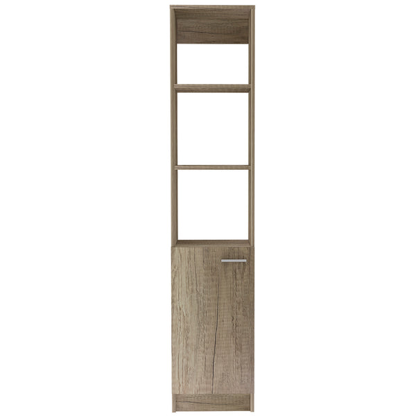 English Elm Malaga Linen Cabinet with Versatile Storage Shelves, Single Door Design, Durable Particle Board Finish Beige 66.5 L x 16.9 W x 3.9 H B07091942