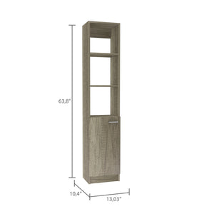 English Elm Malaga Linen Cabinet with Versatile Storage Shelves, Single Door Design, Durable Particle Board Finish Beige 66.5 L x 16.9 W x 3.9 H B07091942