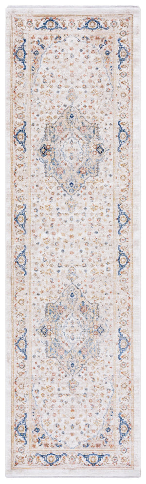 Safavieh Ellwood Elegant Traditional Runner Rug In Sophisticated Ivory And Blue For Timeless Home Decor Ivory ,Blue Polyester Eld210a-28