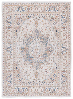 Safavieh Ellwood Elegant Traditional Area Rug - Timeless Power Loomed Design For Living Room & Office Decor Ivory ,Blue Polyester Eld210a-6