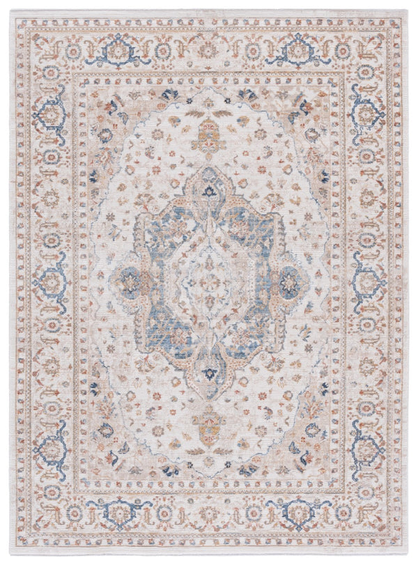 Safavieh Ellwood Elegant Traditional Area Rug - Timeless Power Loomed Design For Living Room & Office Decor Ivory ,Blue Polyester Eld210a-6