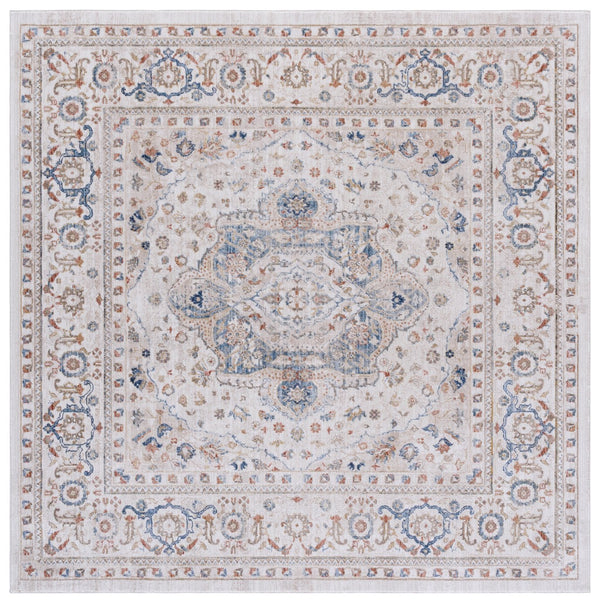 Safavieh Ellwood Elegant Traditional Runner Rug In Sophisticated Ivory And Blue For Timeless Home Decor Ivory ,Blue Polyester Eld210a-7sq