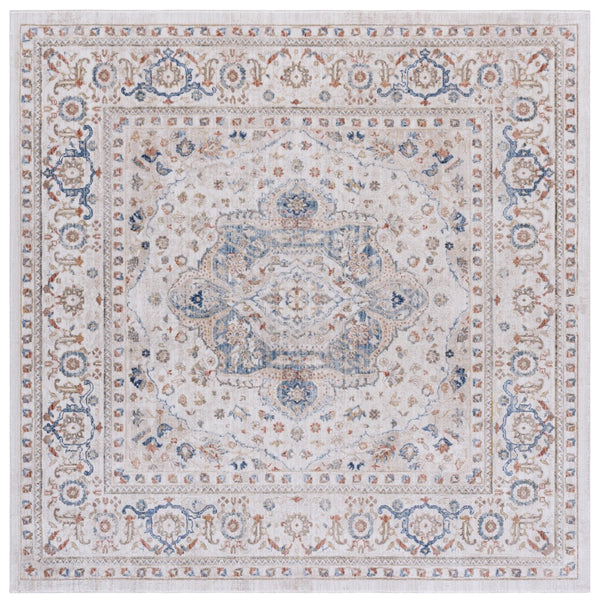 Safavieh Ellwood Elegant Traditional Area Rug - Timeless Power Loomed Design For Living Room & Office Decor Ivory ,Blue Polyester Eld210a-6
