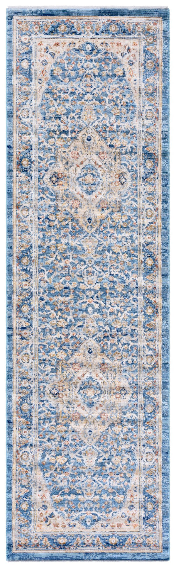Safavieh Ellwood Elegant Traditional Runner Rug In Sophisticated Ivory And Blue For Timeless Home Decor Navy ,Beige Polyester Eld210n-28