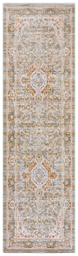 Safavieh Ellwood Elegant Traditional Runner Rug In Sophisticated Ivory And Blue For Timeless Home Decor Olive ,Beige Polyester Eld210x-28