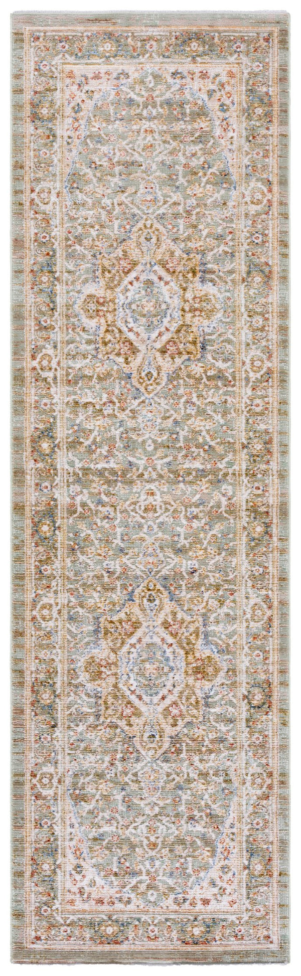 Safavieh Ellwood Elegant Traditional Runner Rug In Sophisticated Ivory And Blue For Timeless Home Decor Olive ,Beige Polyester Eld210x-28