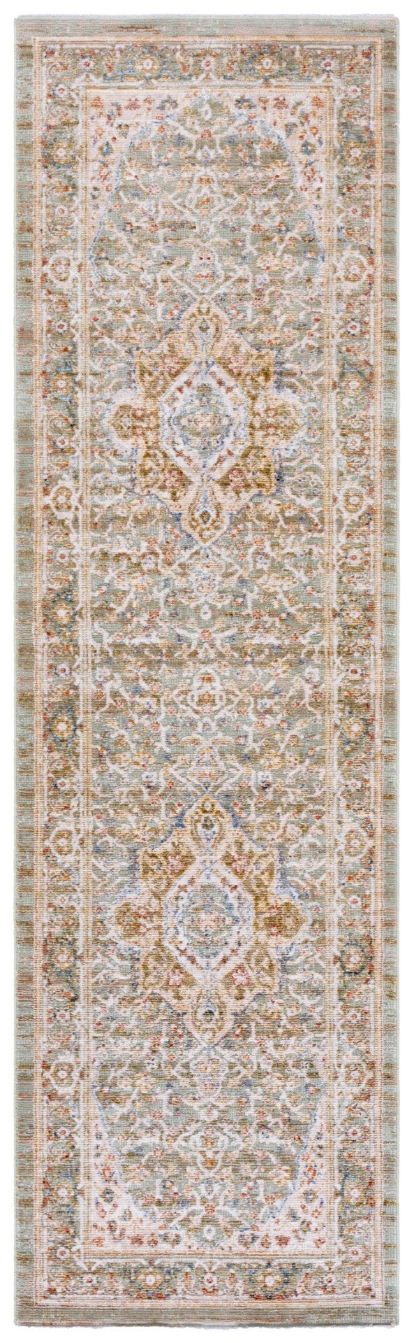 Safavieh Ellwood Elegant Traditional Area Rug - Timeless Power Loomed Design For Living Room & Office Decor Olive ,Beige Polyester Eld210x-9