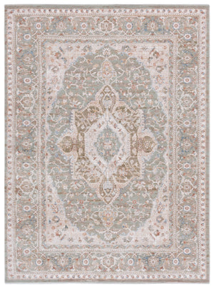 Safavieh Ellwood Elegant Traditional Area Rug - Timeless Power Loomed Design For Living Room & Office Decor Olive ,Beige Polyester Eld210x-9