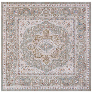 Safavieh Ellwood Elegant Traditional Runner Rug In Sophisticated Ivory And Blue For Timeless Home Decor Olive ,Beige Polyester Eld210x-7sq