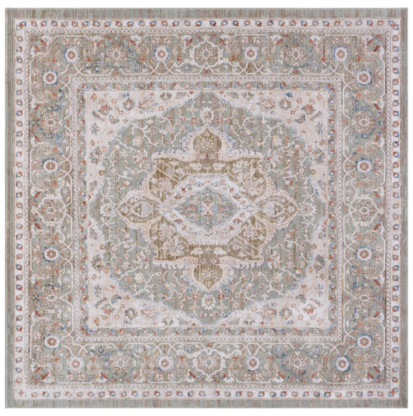 Safavieh Ellwood Elegant Traditional Area Rug - Timeless Power Loomed Design For Living Room & Office Decor Olive ,Beige Polyester Eld210x-9