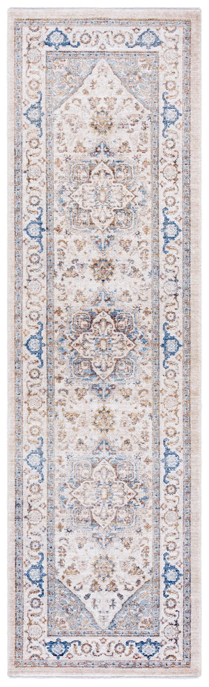 Safavieh Ellwood Elegant Area Runner Rug - Stylish Power Loomed Design To Enhance Your Home Decor Effortlessly Beige ,Blue Polyester Eld212a-28