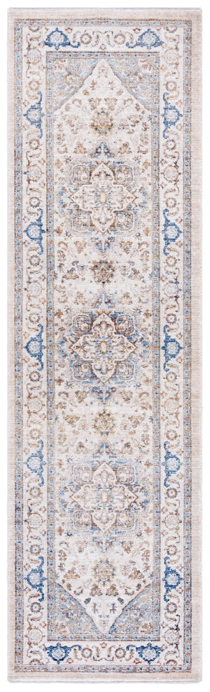 Safavieh Ellwood Traditional Area Rug - Soft Polyester Craftsmanship For Cozy Living Spaces And Timeless Style Beige ,Blue Polyester Eld212a-4