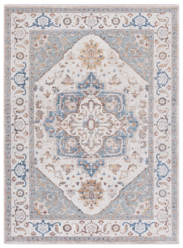 Safavieh Ellwood Elegant Area Runner Rug - Stylish Power Loomed Design To Enhance Your Home Decor Effortlessly Beige ,Blue Polyester Eld212a-5