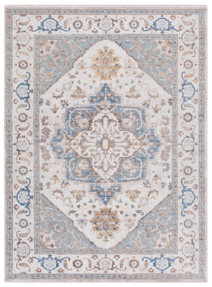 Safavieh Ellwood Traditional Area Rug - Soft Polyester Craftsmanship For Cozy Living Spaces And Timeless Style Beige ,Blue Polyester Eld212a-4