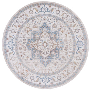 Safavieh Ellwood Traditional Area Rug - Soft Polyester Craftsmanship For Cozy Living Spaces And Timeless Style Beige ,Blue Polyester Eld212a-4