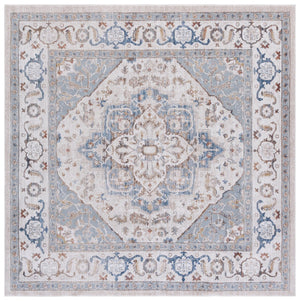 Safavieh Ellwood Elegant Area Runner Rug - Stylish Power Loomed Design To Enhance Your Home Decor Effortlessly Beige ,Blue Polyester Eld212a-7sq