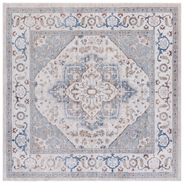 Safavieh Ellwood Traditional Area Rug - Soft Polyester Craftsmanship For Cozy Living Spaces And Timeless Style Beige ,Blue Polyester Eld212a-4