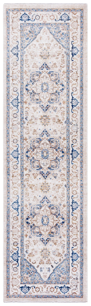 Safavieh Ellwood Elegant Area Runner Rug - Stylish Power Loomed Design To Enhance Your Home Decor Effortlessly Beige ,Navy Polyester Eld212b-28