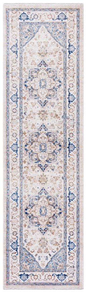 Safavieh Ellwood Traditional Area Rug - Soft Polyester Craftsmanship For Cozy Living Spaces And Timeless Style Beige ,Navy Polyester Eld212b-8
