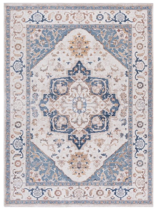 Safavieh Ellwood Elegant Area Runner Rug - Stylish Power Loomed Design To Enhance Your Home Decor Effortlessly Beige ,Navy Polyester Eld212b-5