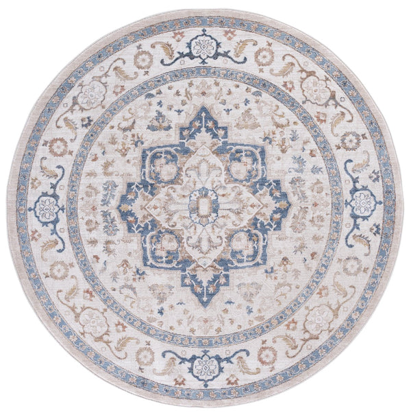 Safavieh Ellwood Elegant Area Runner Rug - Stylish Power Loomed Design To Enhance Your Home Decor Effortlessly Beige ,Navy Polyester Eld212b-7r