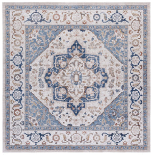 Safavieh Ellwood Elegant Area Runner Rug - Stylish Power Loomed Design To Enhance Your Home Decor Effortlessly Beige ,Navy Polyester Eld212b-7sq
